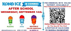September Kona Ice QR code and pricing